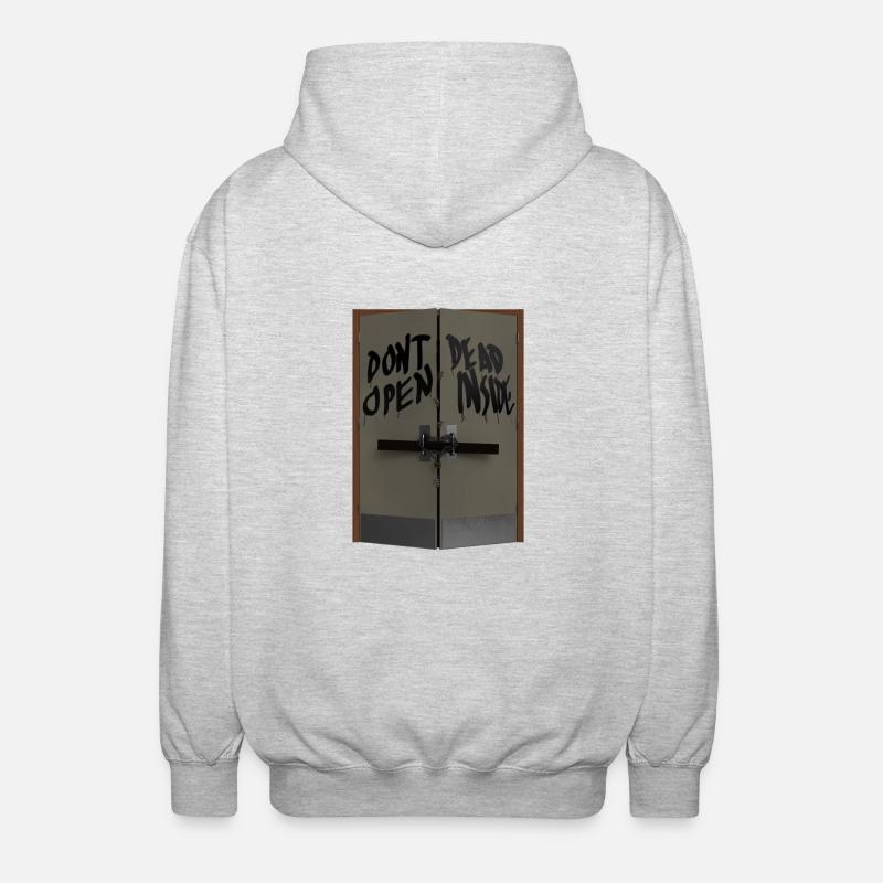 Don't open dead inside - Veste à capuche unisexe - gris clair chiné