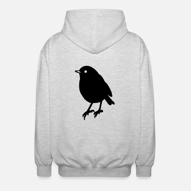 Vogel Bird Geschenk Geschenkidee - Unisex Kapuzenjacke - Hellgrau meliert