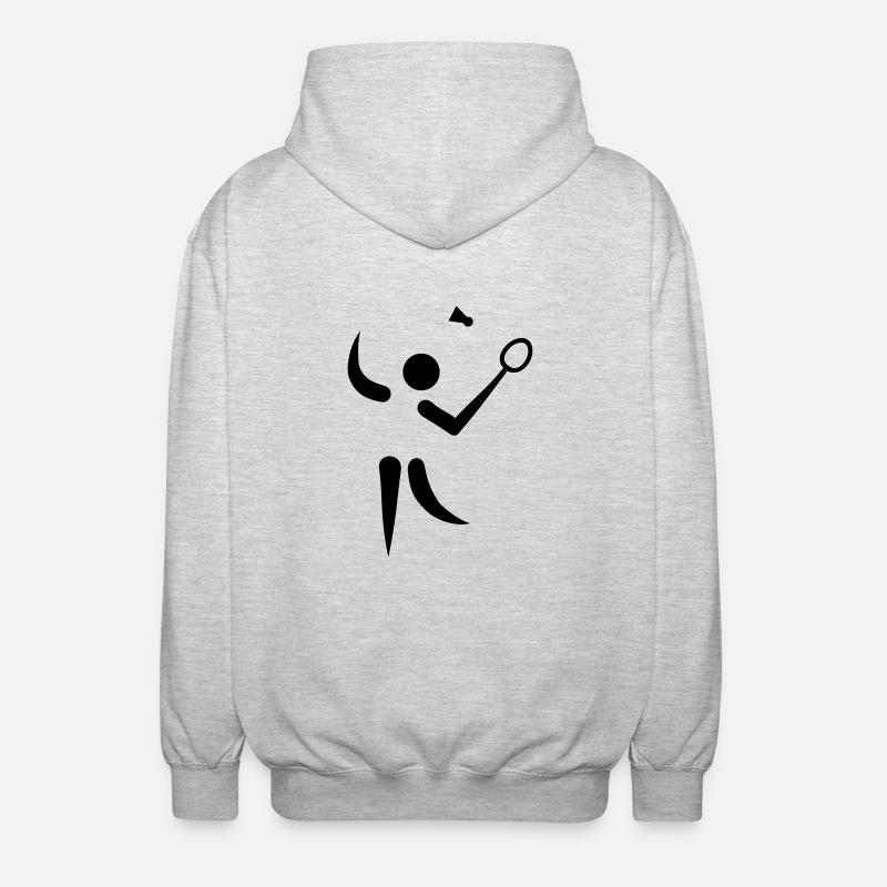 Badminton - Unisex Kapuzenjacke - Hellgrau meliert