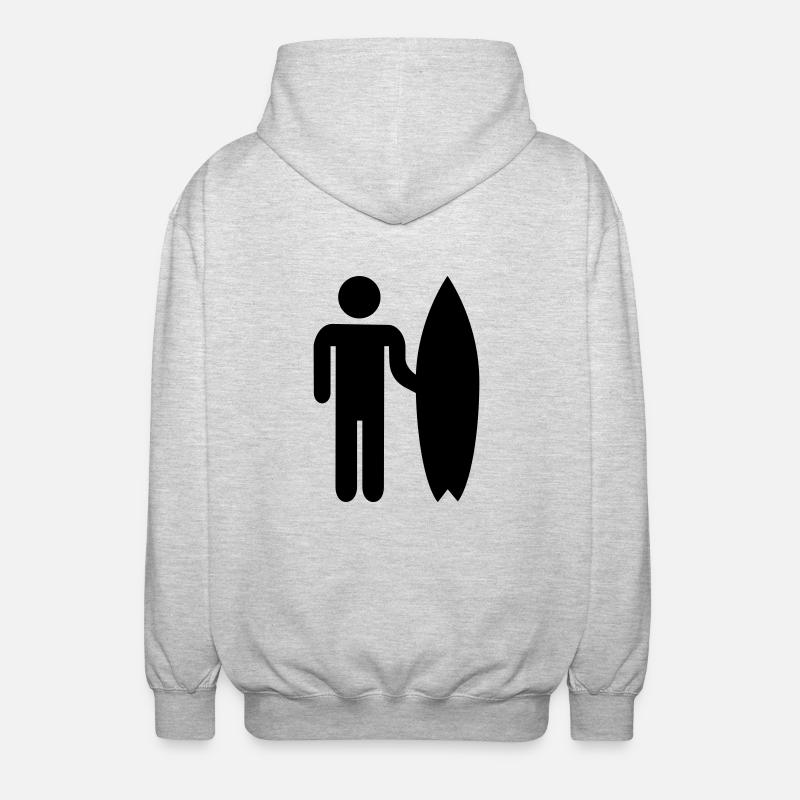 Surfing - Unisex Hooded Jacket - light heather grey