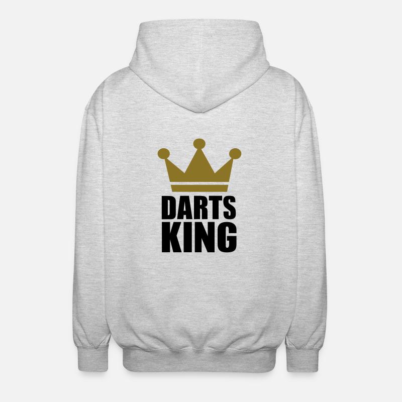 Darts King - Unisex Kapuzenjacke - Hellgrau meliert