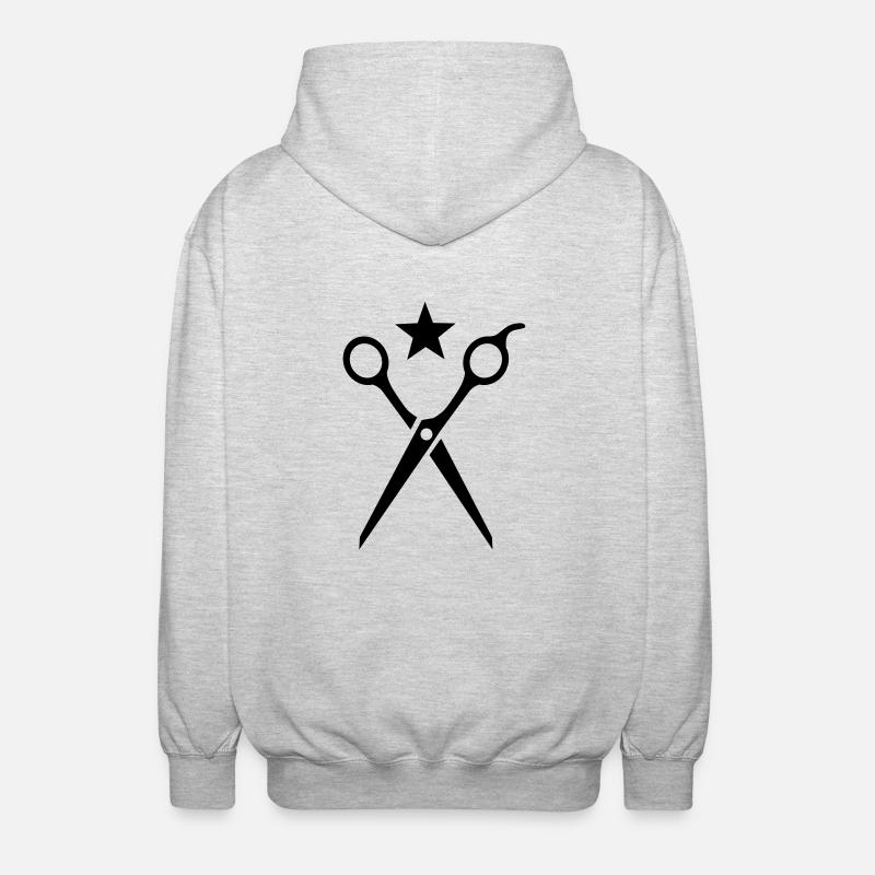 Ciseaux - Veste à capuche unisexe - gris clair chiné