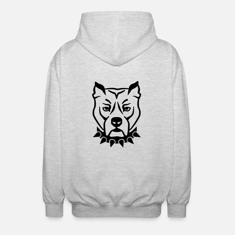 Pitbull - Unisex Kapuzenjacke - Hellgrau meliert