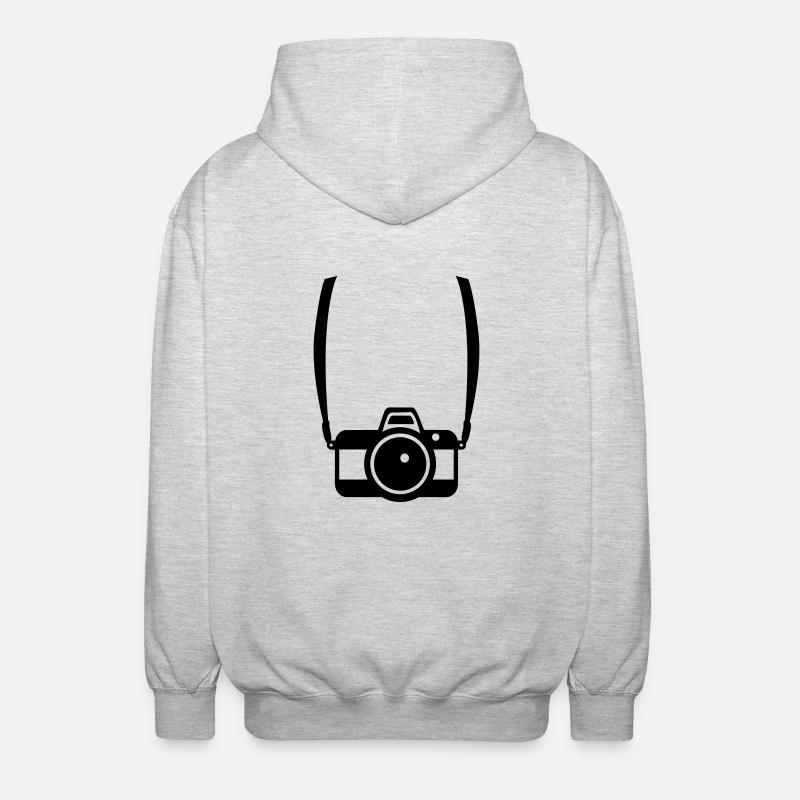 Caméra - Veste à capuche unisexe - gris clair chiné
