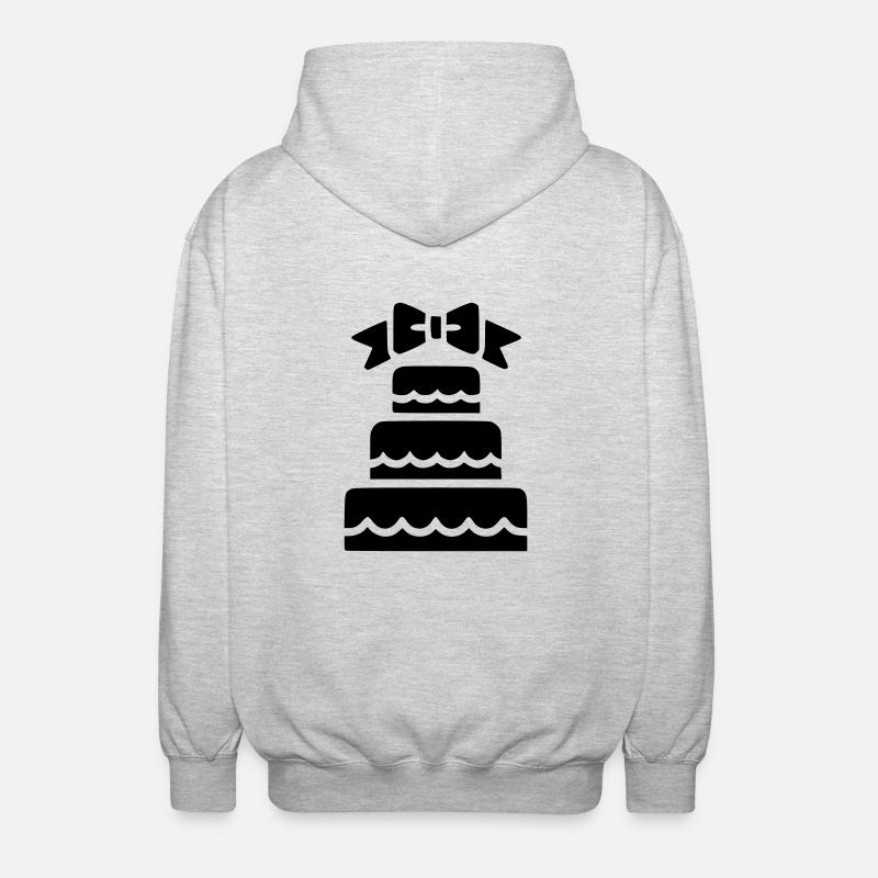 Gateau de mariage - Veste à capuche unisexe - gris clair chiné
