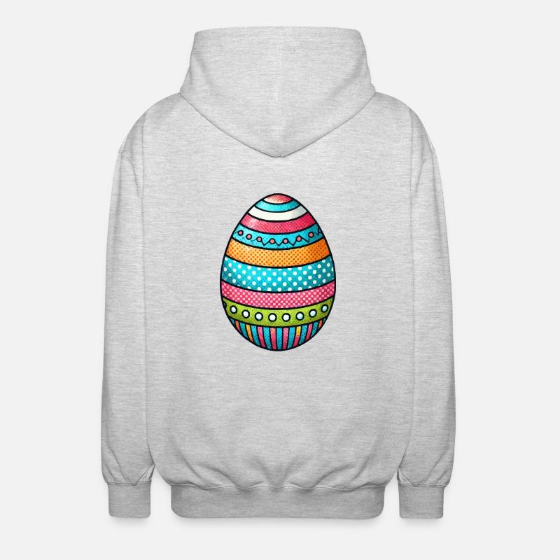 Egg Easter Egg - Unisex Hooded Jacket - light heather grey