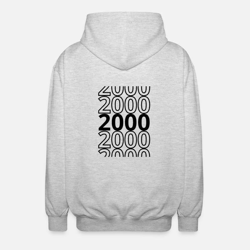 2000 2000 2000 - Unisex Kapuzenjacke - Hellgrau meliert