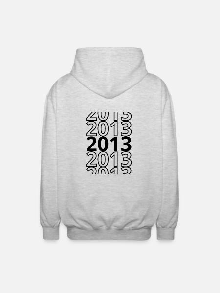 2013 2013 2013 - Unisex Hooded Jacket - light heather grey