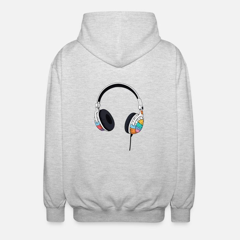 Kophörer Headset Comic Style - Unisex Kapuzenjacke - Hellgrau meliert