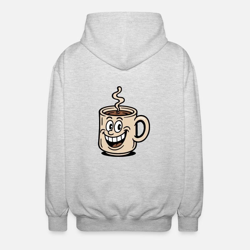 Tasse à café Bande dessinée - Veste à capuche unisexe - gris clair chiné