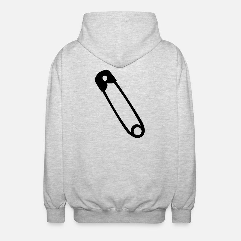 épingle de sûreté - Veste à capuche unisexe - gris clair chiné