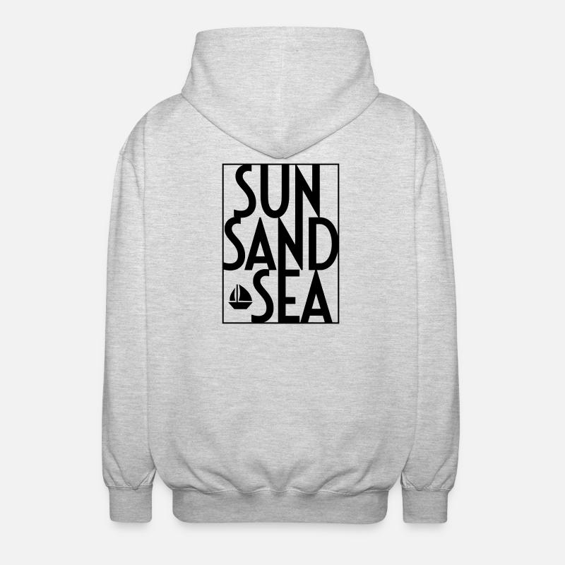 SOLEIL SABLE MER - Veste à capuche unisexe - gris clair chiné