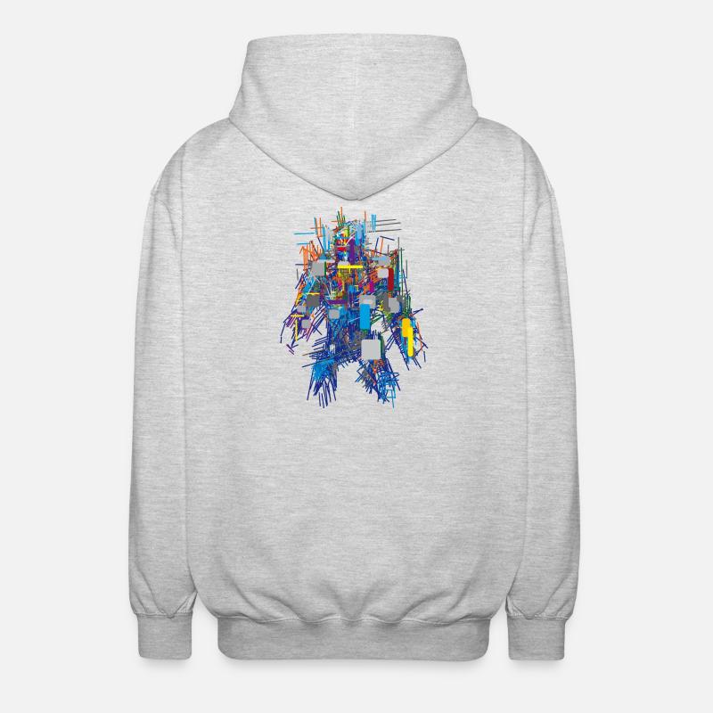 Cyber Android Résumé - Veste à capuche unisexe - gris clair chiné
