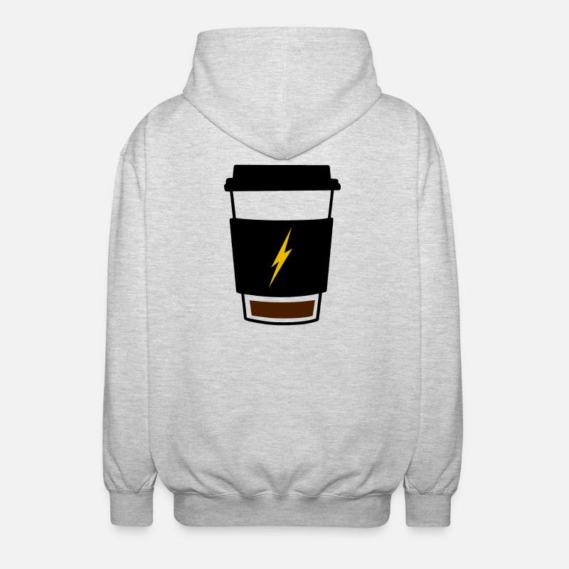 Café Battery faible - Veste à capuche unisexe - gris clair chiné