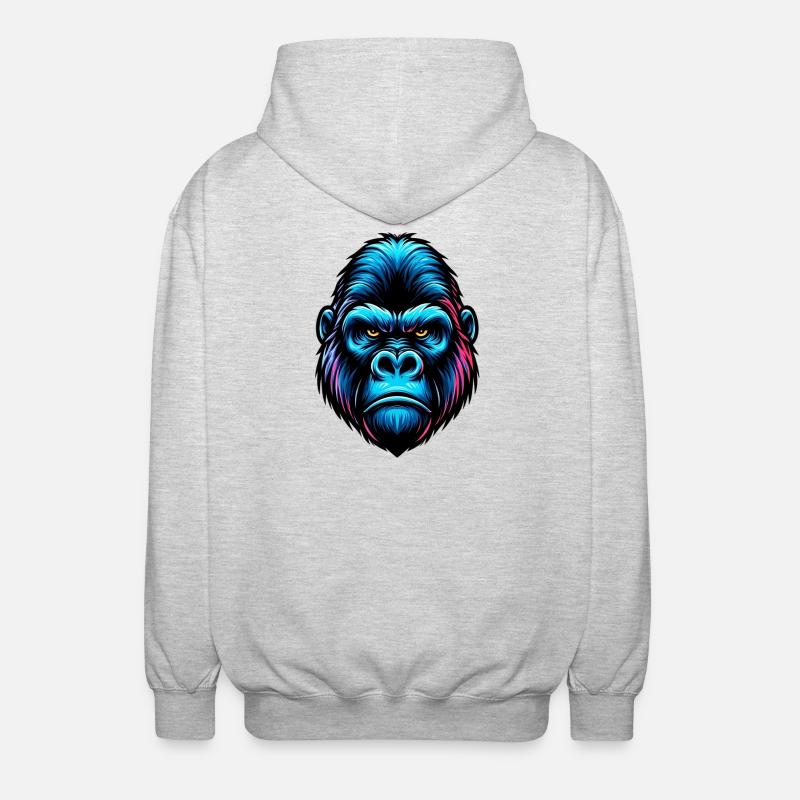 Gorilla - Unisex Kapuzenjacke - Hellgrau meliert