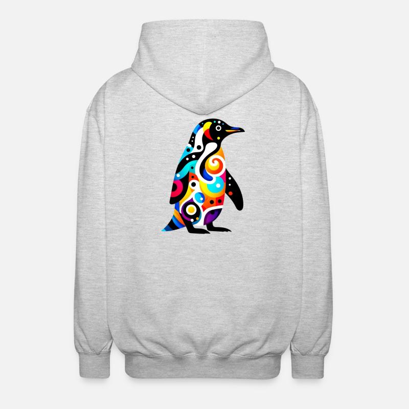 Pingouin - Veste à capuche unisexe - gris clair chiné