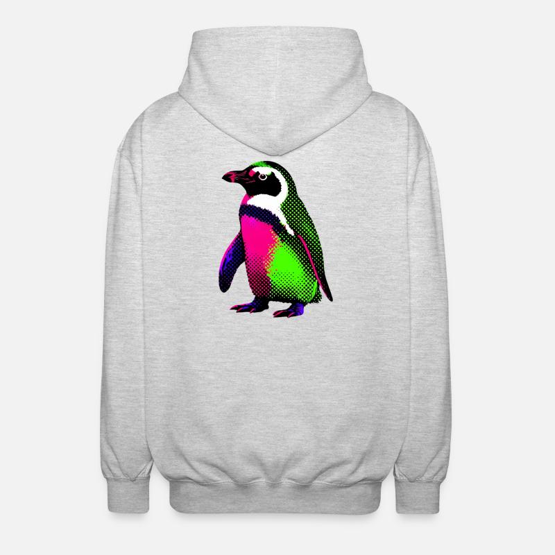 Penguin - Unisex Hooded Jacket - light heather grey