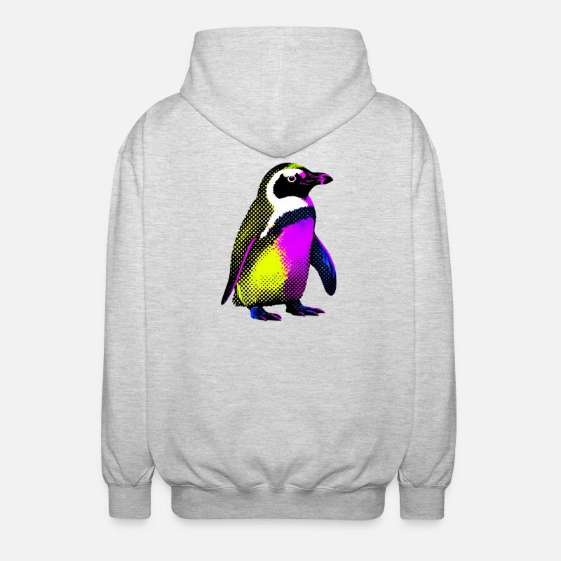 Penguin - Unisex Hooded Jacket - light heather grey