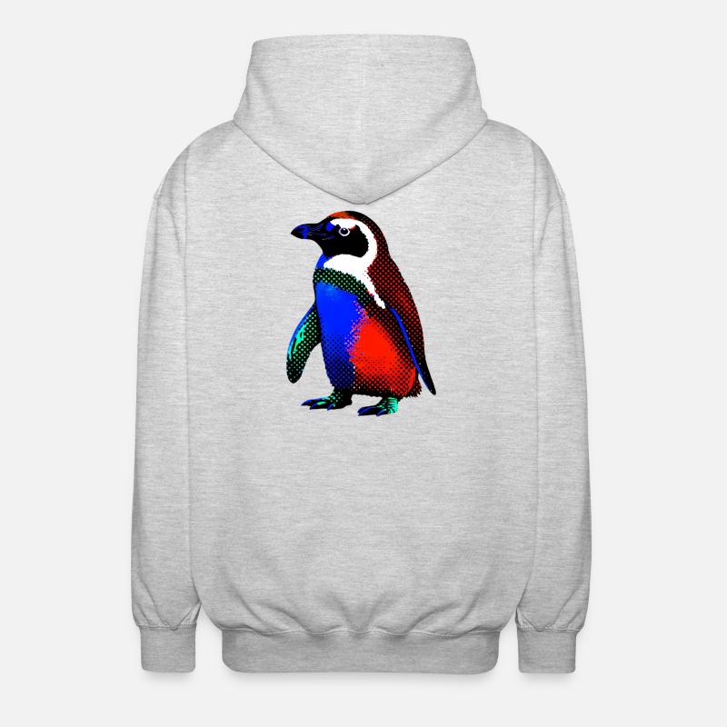 Pingouin - Veste à capuche unisexe - gris clair chiné