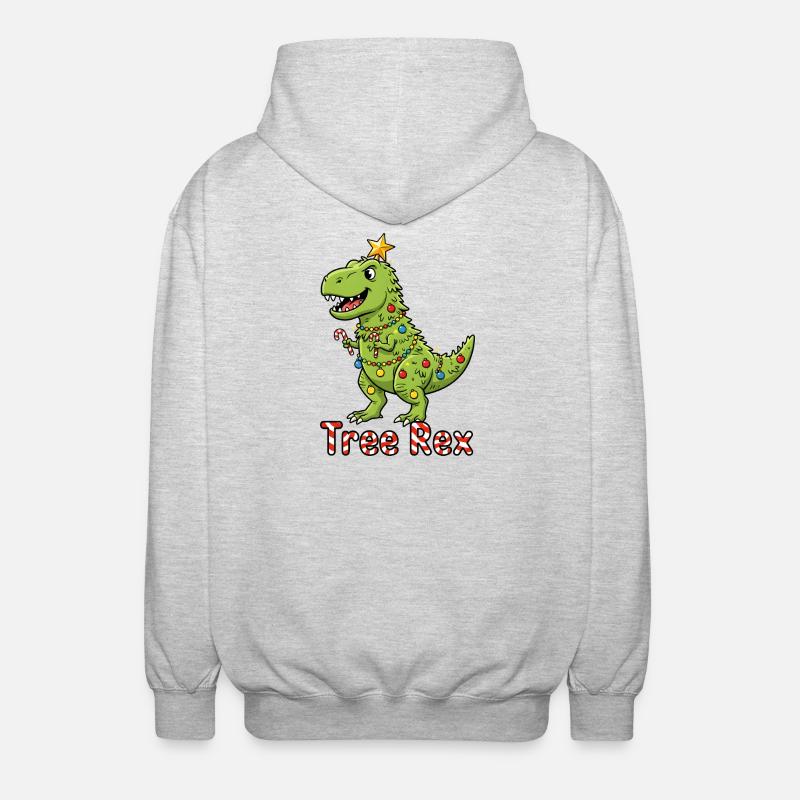 Tendance de Noël Tree Rex - Veste à capuche unisexe - gris clair chiné