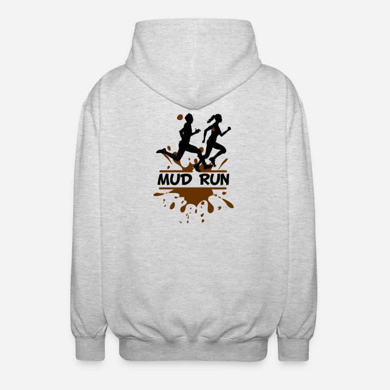 Mud Run Duo – Modder Runners - Veste à capuche unisexe - gris clair chiné