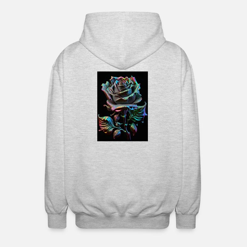 Rainbow Rose Metallic - Veste à capuche unisexe - gris clair chiné