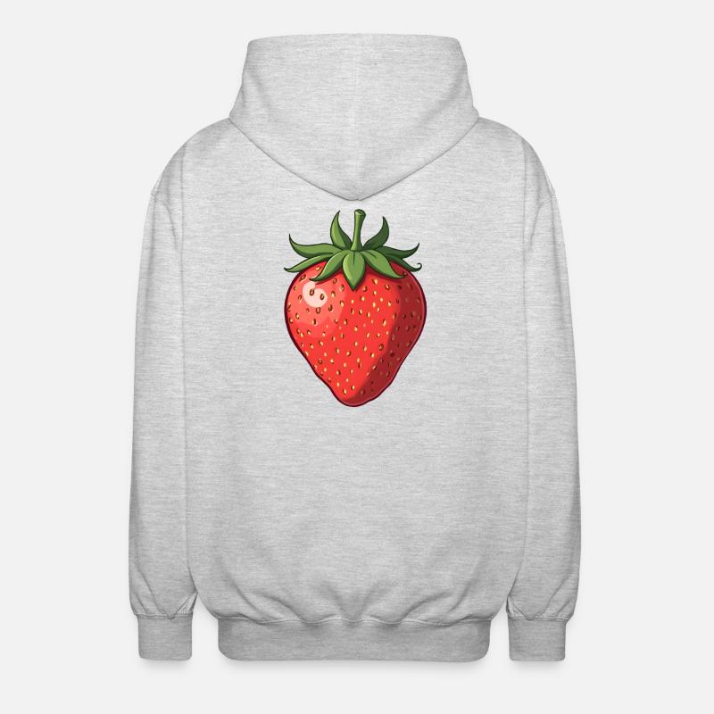 Strawberry - Unisex Hooded Jacket - light heather grey