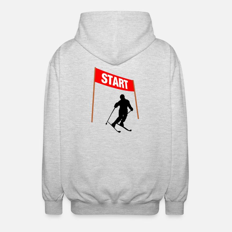 Ski Start Line - Unisex Hooded Jacket - light heather grey