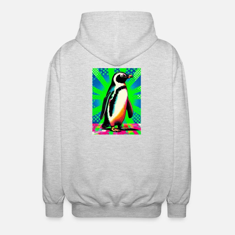 penguin - Unisex Hooded Jacket - light heather grey