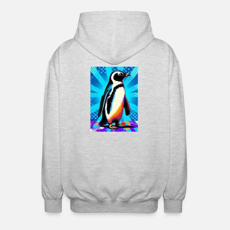 penguin - Unisex Hooded Jacket - light heather grey