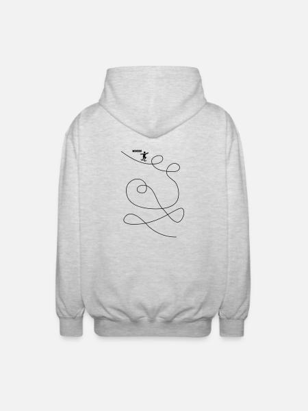 Skateboarder Makes Looping Gift - Unisex Hooded Jacket - light heather grey