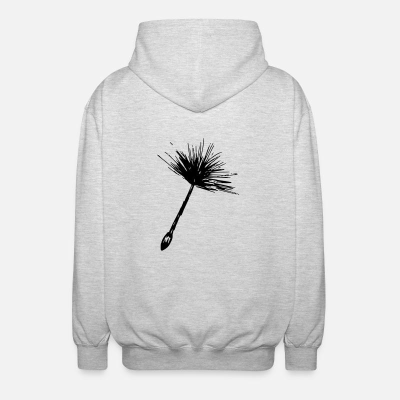 Pusteblume - Unisex Kapuzenjacke - Hellgrau meliert