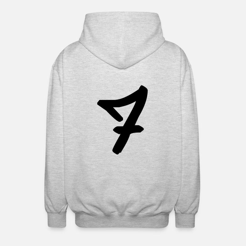Graffiti : 7 - Unisex Kapuzenjacke - Hellgrau meliert