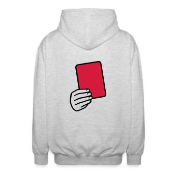 Referee - Unisex Hooded Jacket - light heather grey - Back - AI Model Male 185 light (185cm)