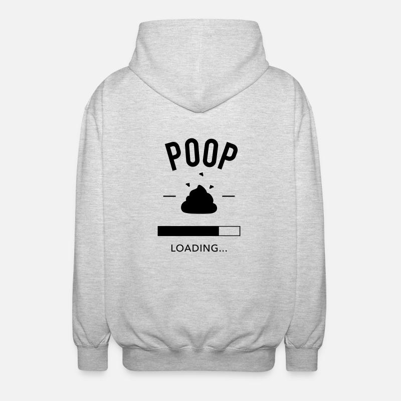 Poop loading - Unisex Hooded Jacket - light heather grey