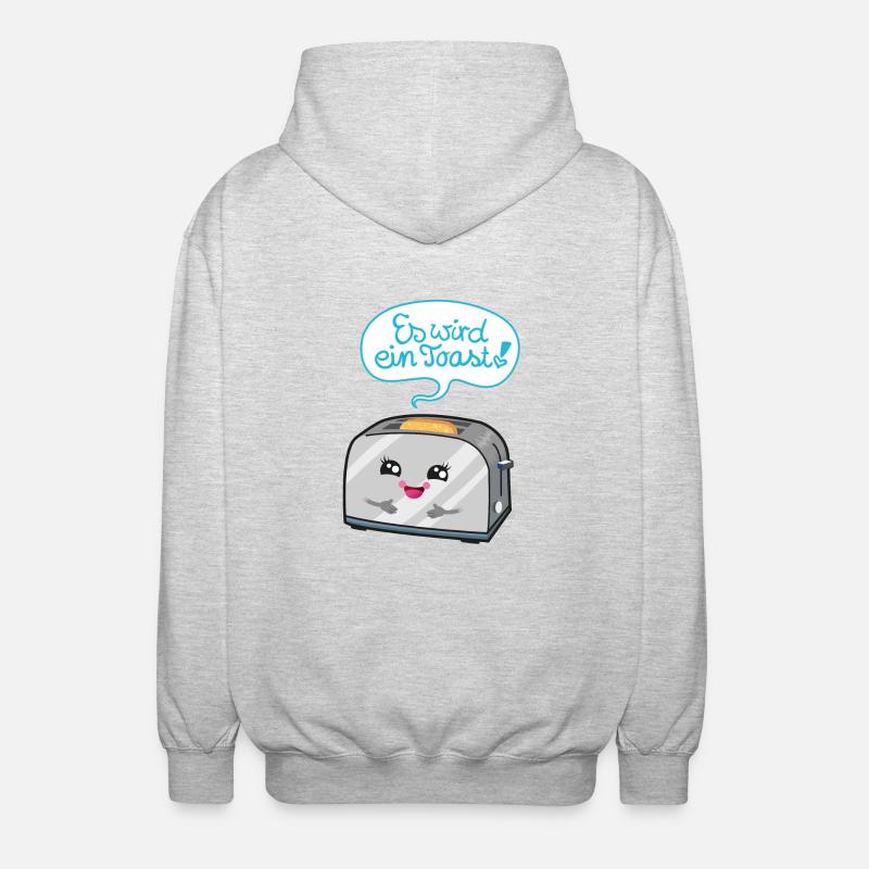 Es wird ein Toast! - Unisex Kapuzenjacke - Hellgrau meliert