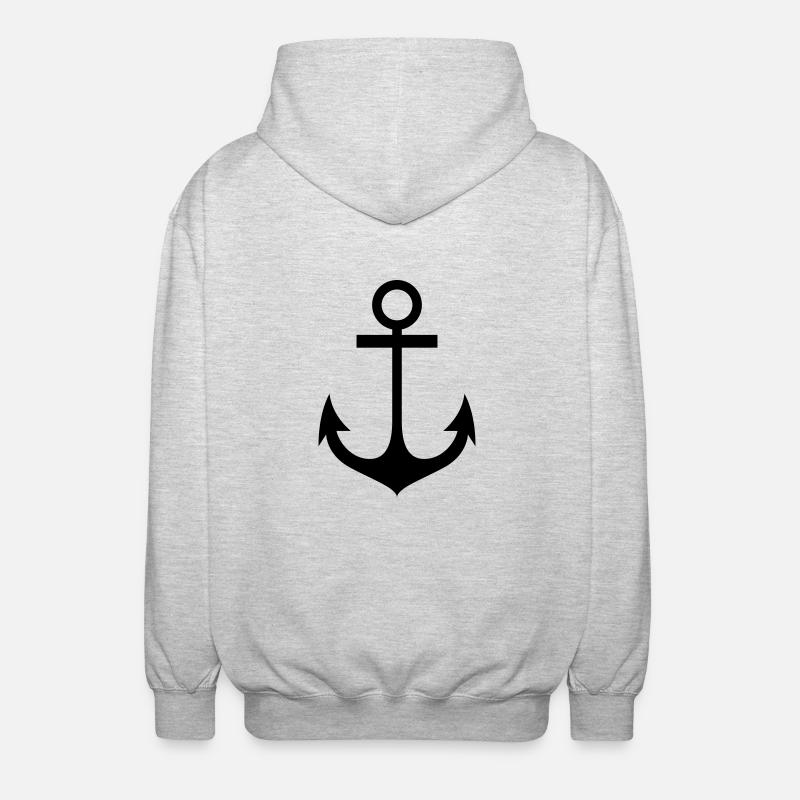 anker - Unisex Kapuzenjacke - Hellgrau meliert