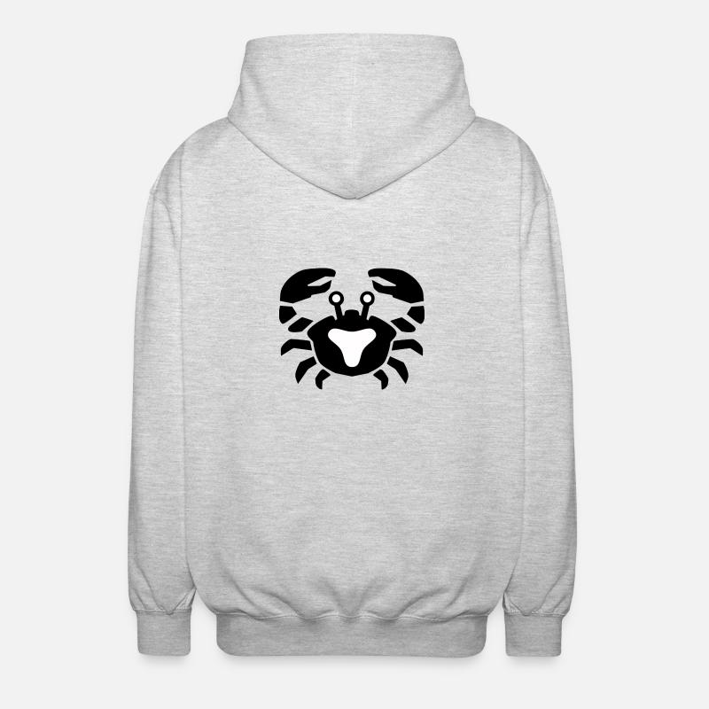 Sternzeichen Krebs - Unisex Kapuzenjacke - Hellgrau meliert