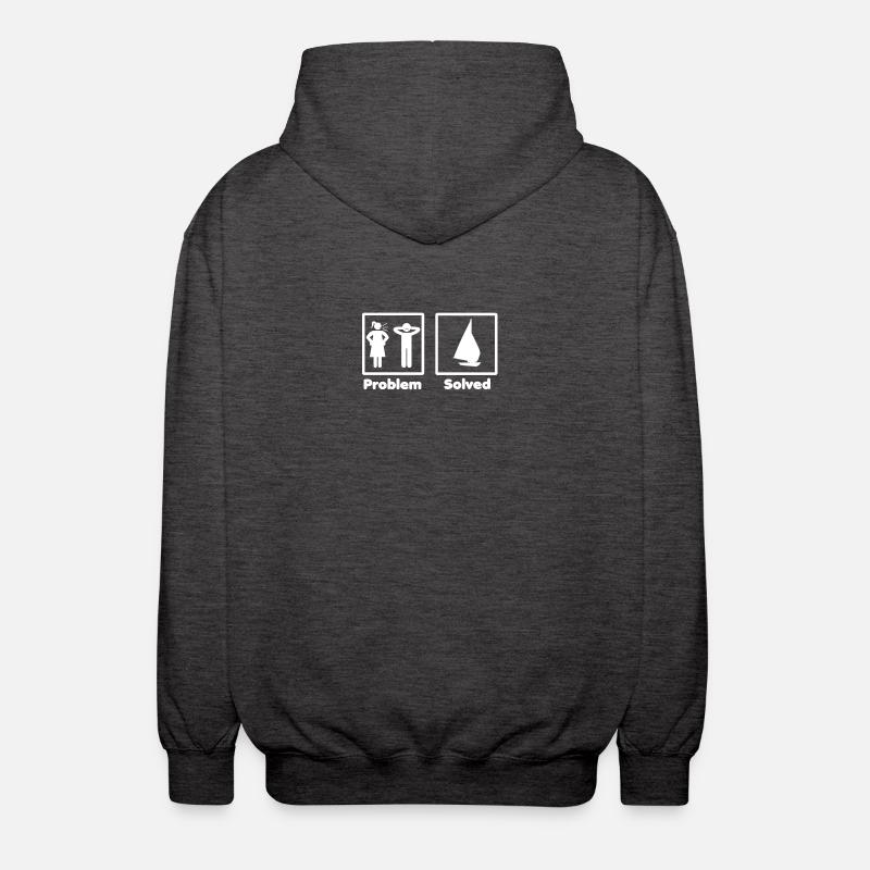 problem solved - Unisex Hooded Jacket - charcoal grey
