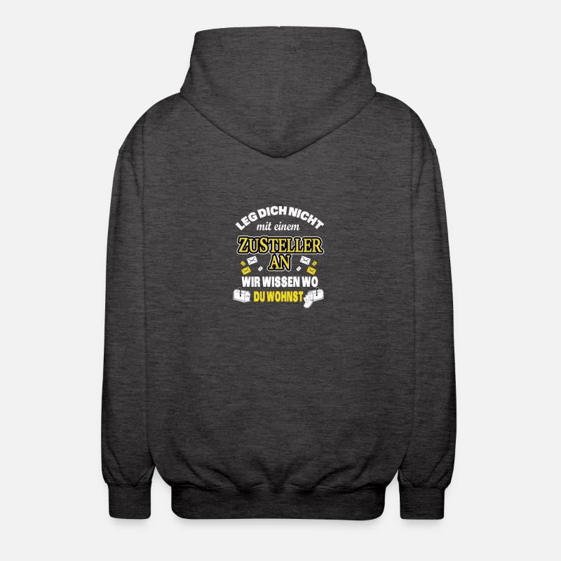 Zusteller Postbote Packetservice Geschenk - Unisex Kapuzenjacke - Anthrazit