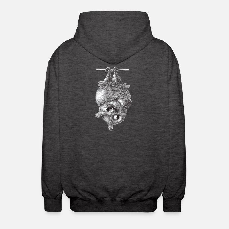 Vampire Owl - Dracula Owl - Veste à capuche unisexe - charbon