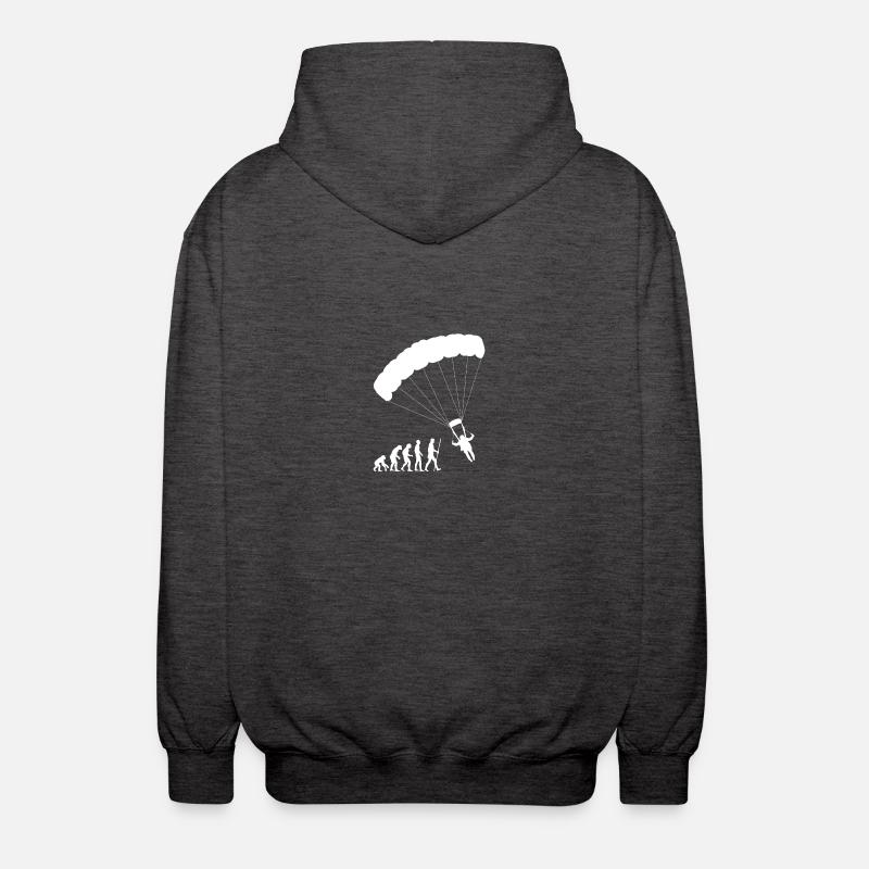 Evolution Paraglider - Unisex Hooded Jacket - charcoal grey