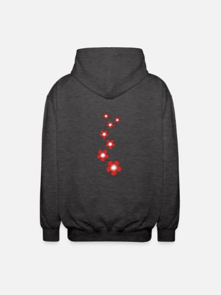 kirschblüten - Unisex Kapuzenjacke - Anthrazit