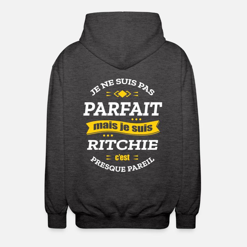 RITCHIE PARFAIT - PRENOM RITCHIE - Veste à capuche unisexe - charbon