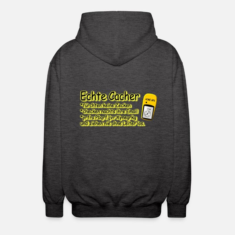echte cacher - Unisex Kapuzenjacke - Anthrazit