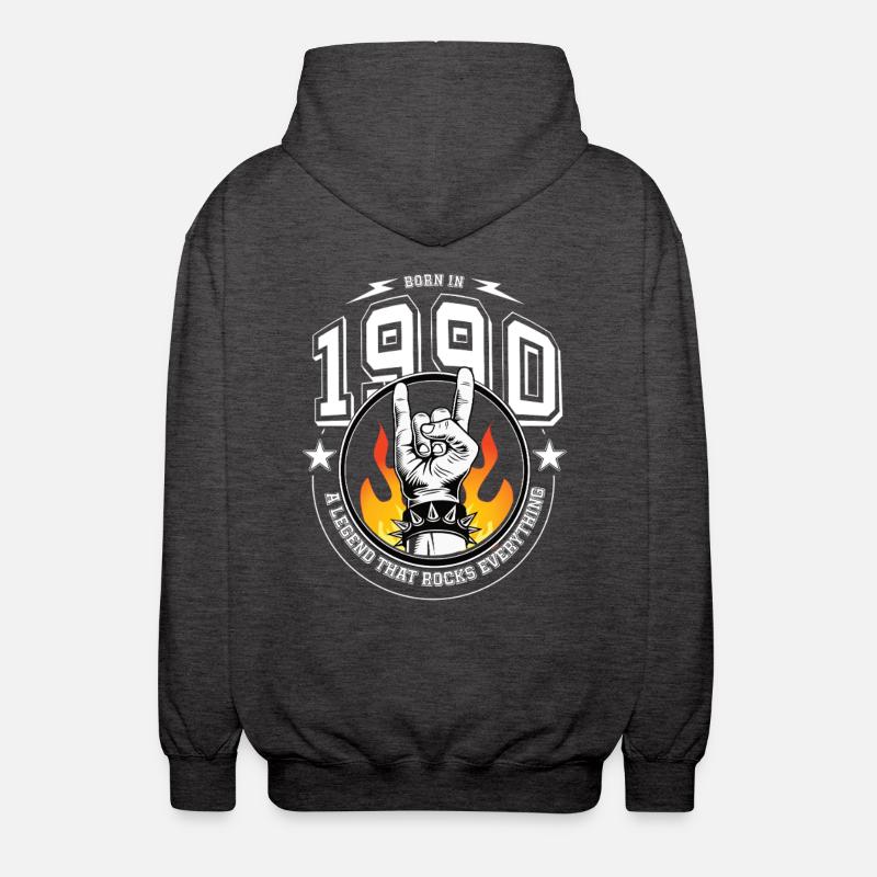 1990 Anniversaire, tout bascule - Veste à capuche unisexe - charbon