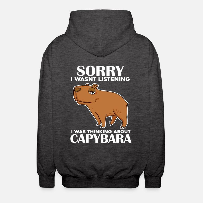 Capybara Capybara Cadeau - Veste à capuche unisexe - charbon