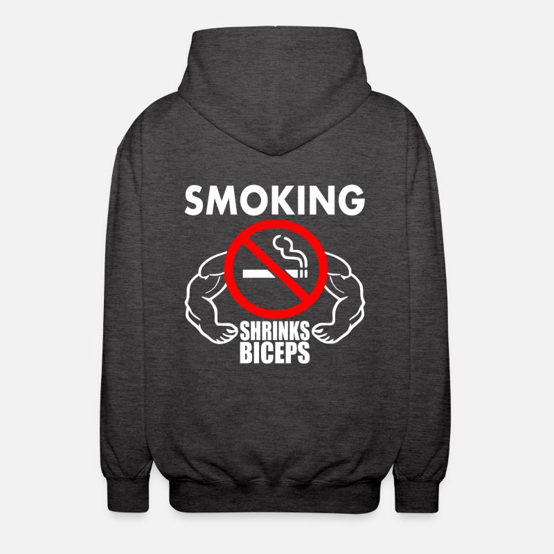 Smoking shrinks the biceps - Veste à capuche unisexe - charbon