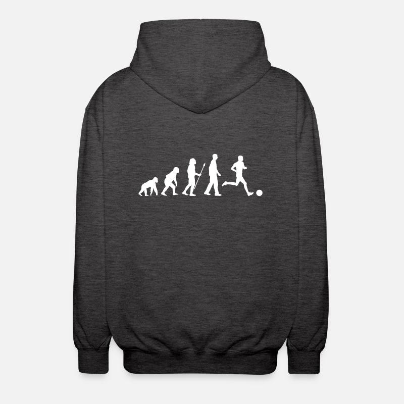 evolution soccer white - Veste à capuche unisexe - charbon