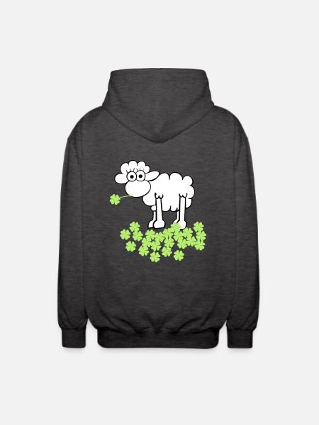 st. Patrick's sheep - Unisex Hooded Jacket - charcoal grey
